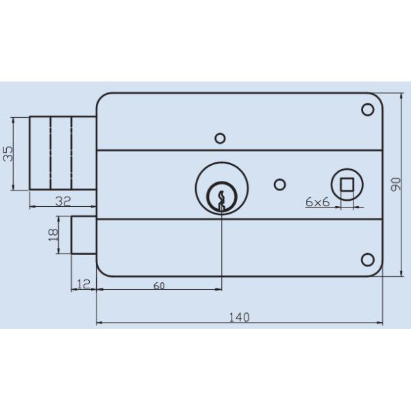 Fermeture de porte de bord de style européen en laiton massif / fermeture de bord en acier avec plaque de frappe