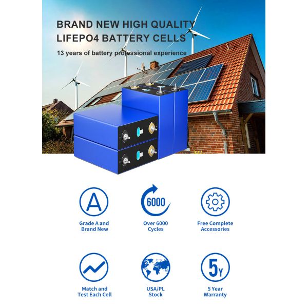 EVE LF280K 3.2V 280Ah Prismatic Lithium Iron Phosphate Cell for Deep Cycle solar panel battery storage lifepo4 Battery Pack