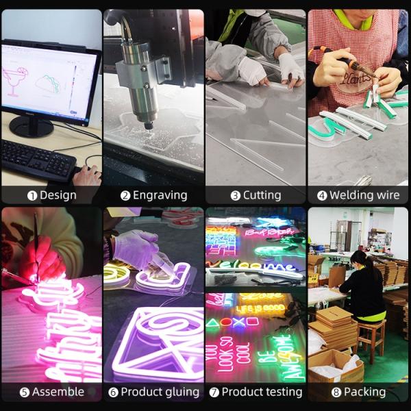 Outdoor Waterproof LED Neon Light Signs Acrylic Flex Electronic Lamp Room Bar