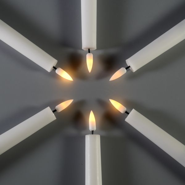 Wedding Decor 3D Flickering Candles Polished Battery Operated Electric Candles White