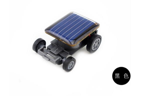 Black Vibratory Educational Solar Panel Small Mini Solar Car Toy for Children Kids