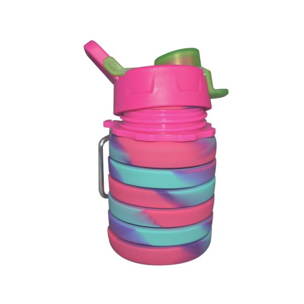 Бутылка складное подгонянное 500ml Multi силикона спорт цветов выпивая