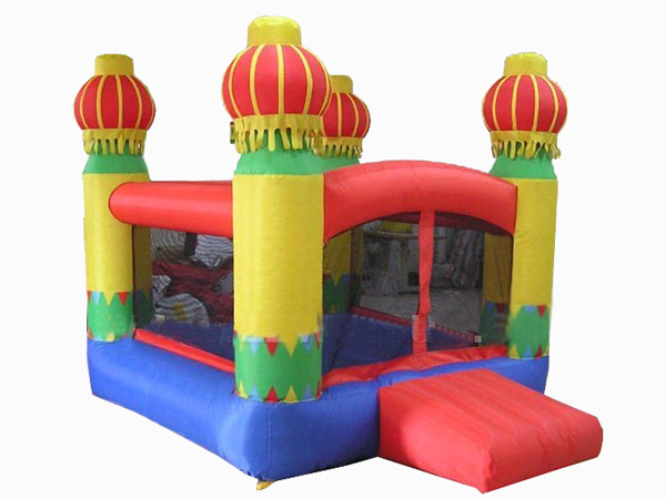 Inflatable Amusement Park Mini Bouncer With Four Lanterns , New Design