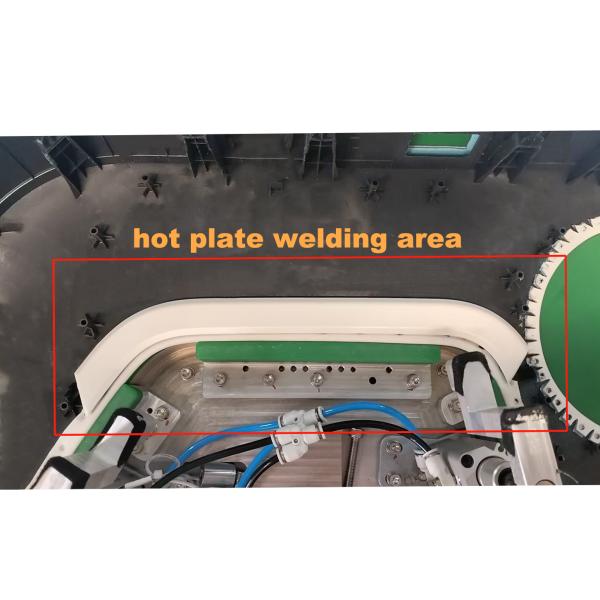 Máquina de soldadura de placas de plástico caliente servo impulsada para el montaje de paneles de puertas traseras izquierdas de automóviles