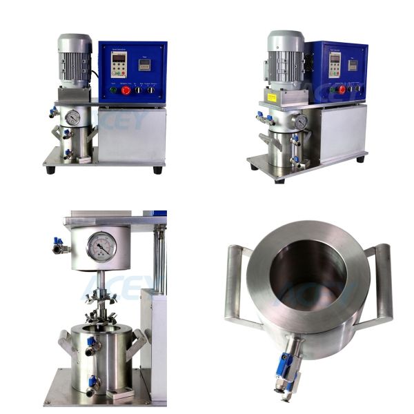 Laboratory Pouch Cell Assembly Vacuum Mixing Machine With 1L Stainless Steel Containers
