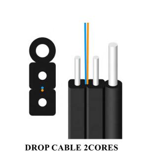Ftth Optical Fiber 2 Core Outdoor FTTH Drop Cable G657A2 Fiber Optic Drop Cable