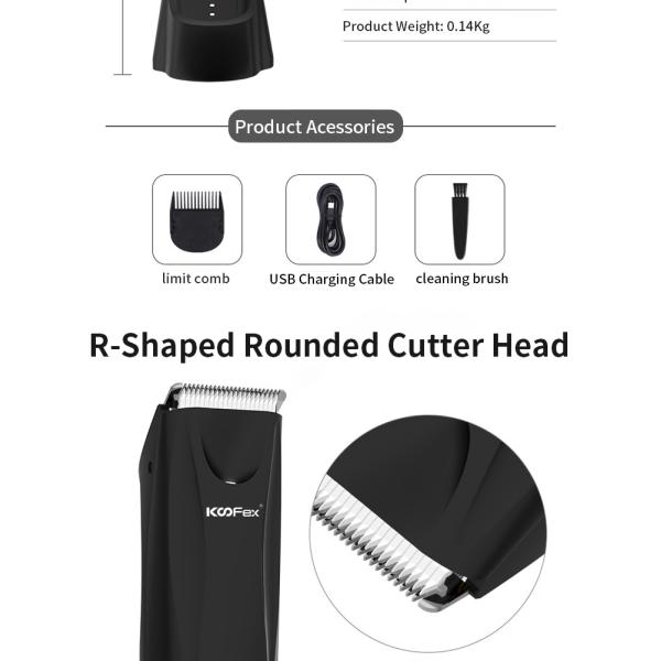 Waterproof Wet Dry Groin Hair Trimmer Body Shaver Groomer