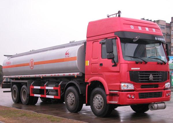 Carbon steel , stainless steel , Aluminum 25000L fuel tank trailer / tank truck transport