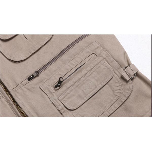 2022 Мульти-карманный V-шесть хлопчатобумажный простой пользовательский универсал танковый жилет мужской одежда мужские хлопчатобумажные жилеты рыболовные жилеты