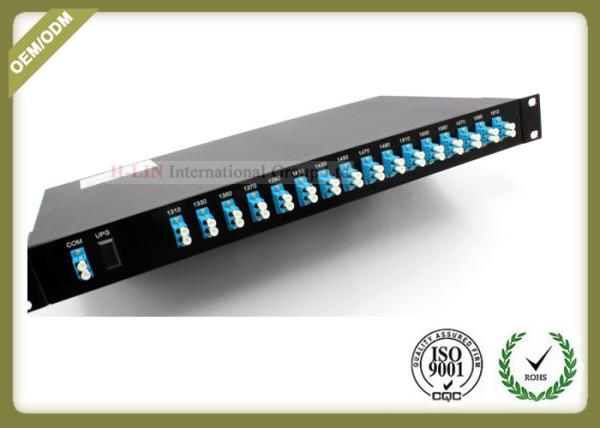 1U 19 Inch Fiber Optic Rack Mount Single Fiber / Dual Fiber 1 X 16CWDM Mux And Demux