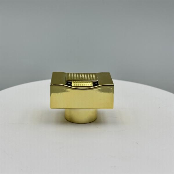 High End Plastic Perfume Caps Crown Shaped Shiny Perfume Cap Aluminum Plastic Bottle Lid Plastic Cover Gold Existing Factory Cap