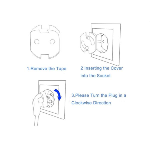 European BPA Free ABS baby safety socket cover
