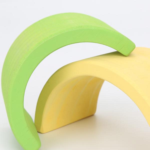 Blocs constitutifs en bois Toy Creative Educational d'arc-en-ciel de Brown 18cm