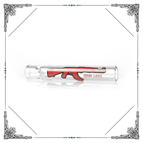 3 Inches Stickers Printed Chillums Hand Pipes Hand Blown Bongs