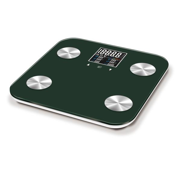 Colorful Big Lcd Dispaly Bathroom 396lb Smart Bluetooth Body Analyser Scale