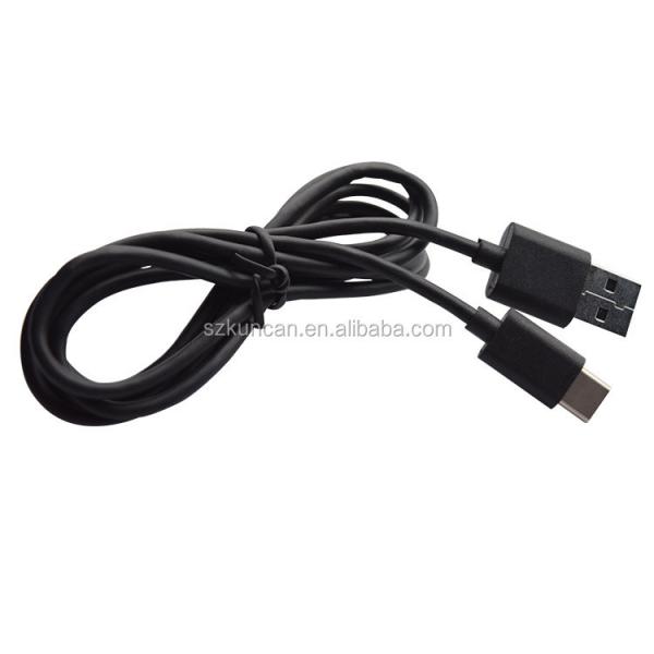 Cabo USB 2.0 Preto para Micro USB 1m 1,5m Transferência de Dados Carregamento