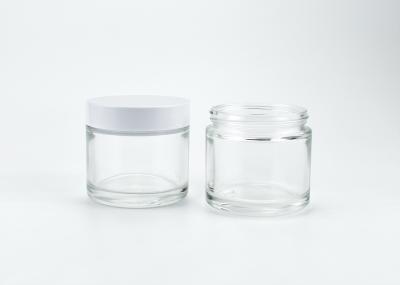 Wholesale 4oz 120mlcylindrical clear glass cosmetic jar for personal care products, eco friendly glass packaging factory