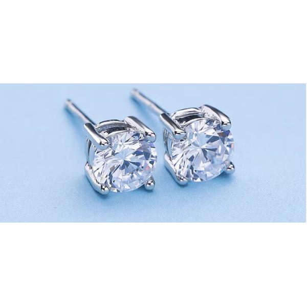 Boucles d'oreilles de mode coréennes bijoux 925 argent classique classique boucles d'oreilles en diamant unique 2-10 mm boucles d'oreilles en zirconie pour femmes