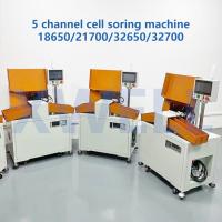 Painel LCD da máquina de classificação automática de 5 canais para baterias de lítio cilíndricas