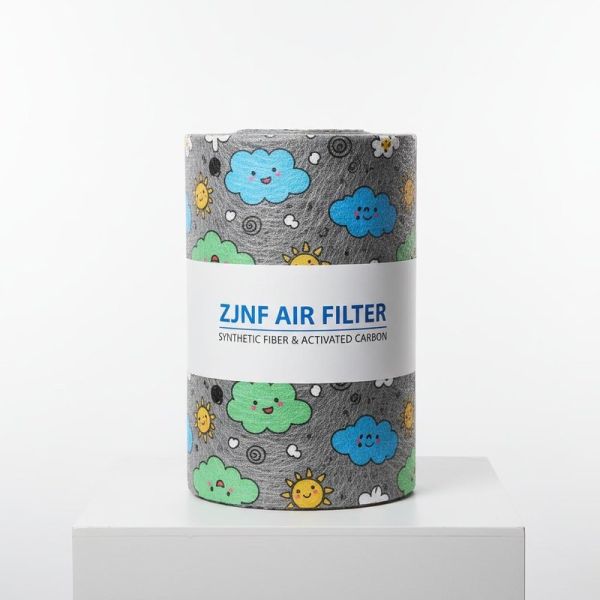 ZJNF Synthetic Fiber Non-Woven Fiberglass Activated Carbon Air Filter Materials Ccartoon