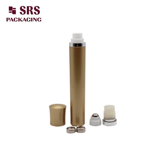 SRS Plastic Gold Color Vibrating Roller Ball Bottle 10ml for Eye Cream
