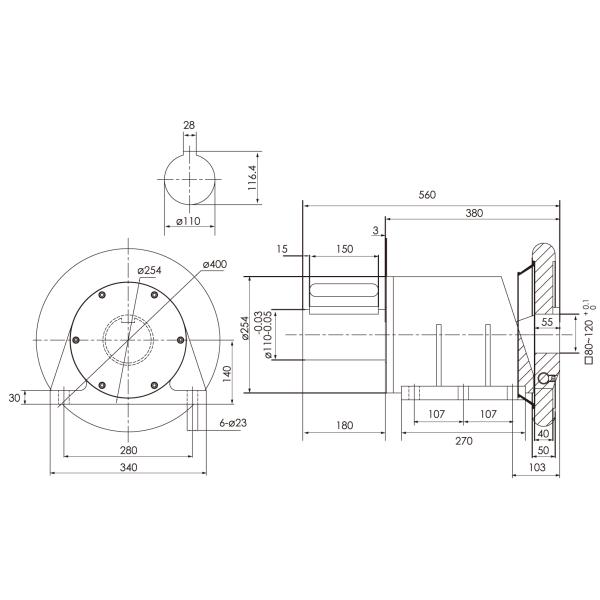 FLO/FLW 90 Flange Mount 12000kg Safety Chuck