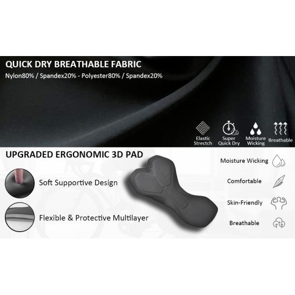 Шорты 3D велосипеда людей задействуя проложили велосипед Coolmax ехать брюки быстрых сухих людей половинные