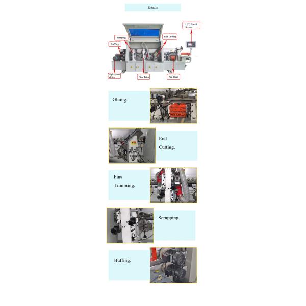 23m/min Panel Feed Speed High Speed Automatic Edge Banding Corner Rounding Machine Trimmer