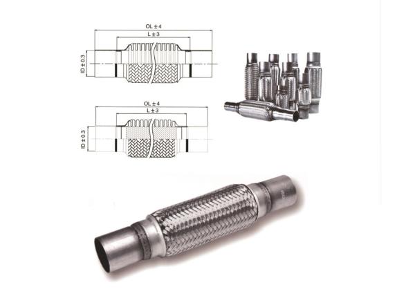 SS304 51mmx100mmx200mmの軟らかな金属の排気ホース