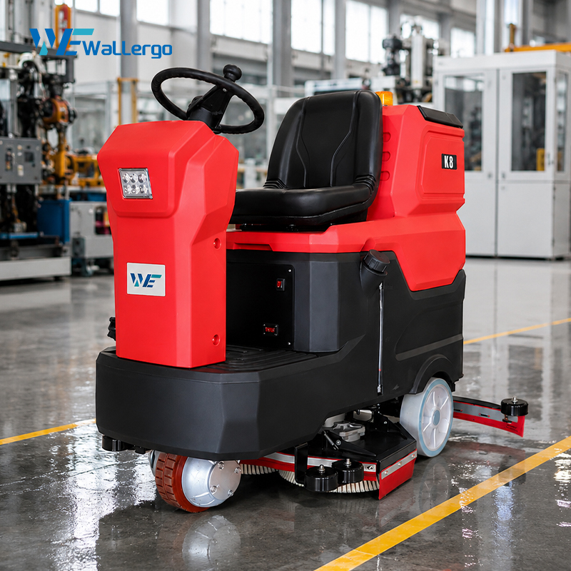 High Quality 2380W Industrial Floor Scrubber Machine 130L Large-capacity Clean Water tank Applicable to Factory Floor Cleaning