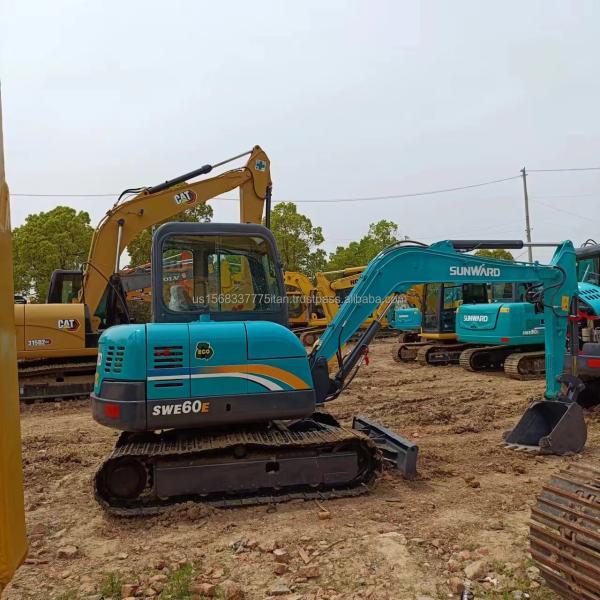 6TON Sunward SWE 60E Hydraulic Crawler Backhoe Second-hand Mini Digger Machinery