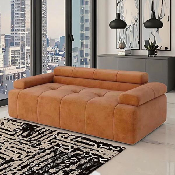 Modern Minimalist Large 3-Seater Modular Sofa High Strength Foam Filled Sponge Vacuum Compression for Villa School Living Room