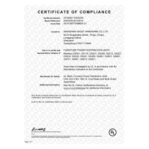 Shenzhen Gaost Hardware Co.,Ltd Certifications