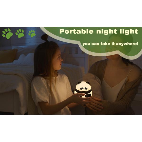 Lámpara nocturna de panda, lámpara nocturna de animales de nueva generación, luz nocturna de guardería de 3 niveles