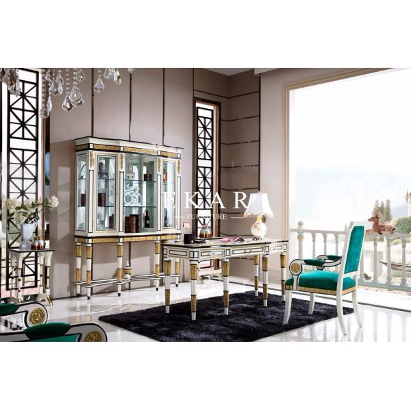 Living Room Home Office Wooden Bookcase With Glass Doors FLN-M-SG201