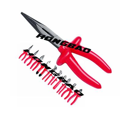 7 8 1000V Insulated Dipped Handle Long Nose Pliers CR-V 1000 V AC Electrical Cutting Extra Long Nose Side Cutting Plier