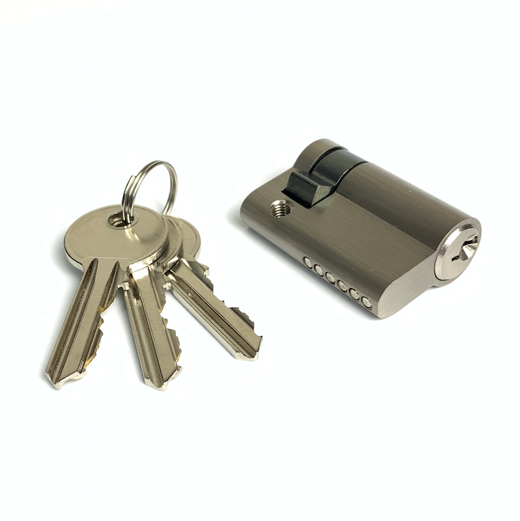 Customized Euro Profile Half Cylinder 40mm 45mm 50mm 55mm 60mm Brass Cylinder Lock