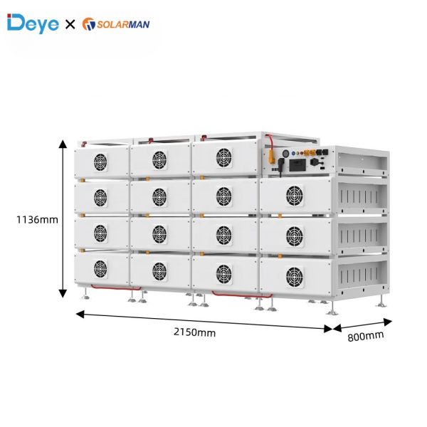 Deye BOS-B 2025 New Arrival Home Energy Storage System 51.2v Lifepo4 Lithium Solar Battery 280Ah