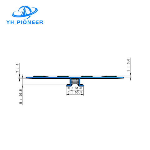Flexible Sideflex Rubber Top Turning Chain Plate With Roller For Conveyor System