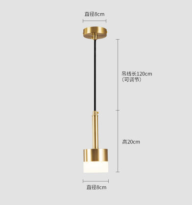 Modern stylish aluminum + acrylic ceiling lamp Applicable to living room dining room balcony lamp