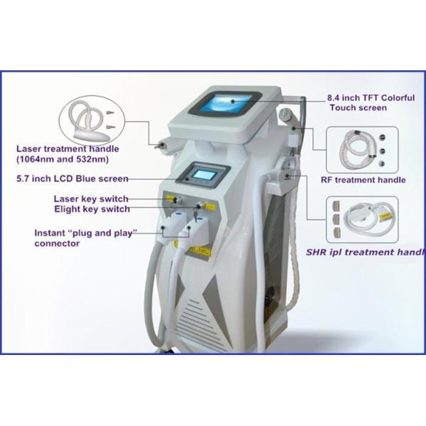 SHR Nd Yag Laser IPL Hair Removal Machine For Skin Rejuvenation High Permanence