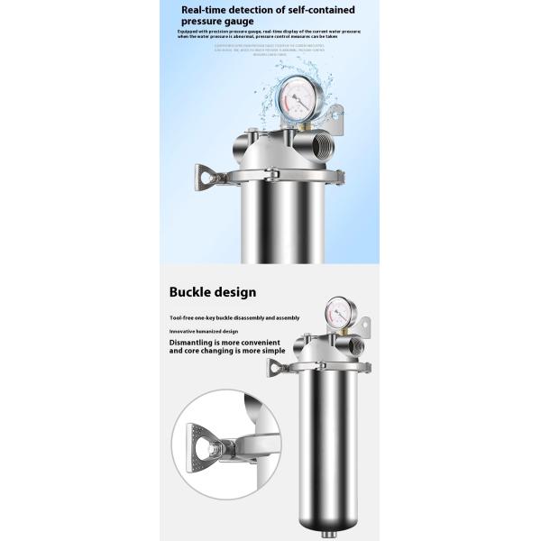 Filtre à eau en acier inoxydable 304 de qualité alimentaire, 40 microns, 10 tonnes, pour toute la maison