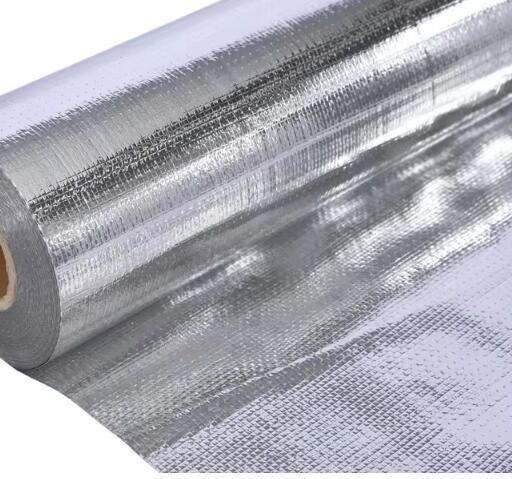 Single Or Double Reflective Woven Fabric Aluminum Foil Backed Woven Fabric Heat Insulation