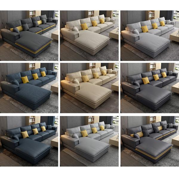 Tissu sectionnel de coin de tissu de Sofa Set 180*318*90CM de salon à la maison de luxe