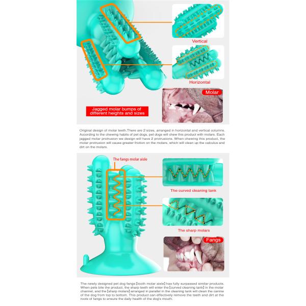 High Quality Dog Chew Toys Cactus Shape Dog Toothbrush Pet Suction Cup Toys For Pet