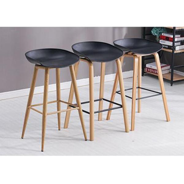 Ergonomic Beech Bar Stool , Modern Wood Counter Stools Low Backrest