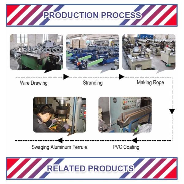 PVC Plastic Coated Spool Galvanized Wire Rope 7x19 45# 60# 70#