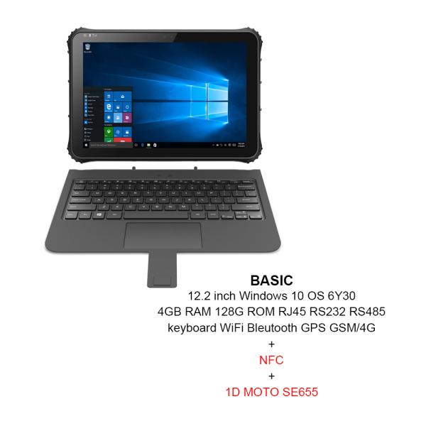 12.2 Inch 1920x1200 Windows 10 Rugged Tablet Intel CPU 6Y30