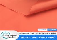 400T a réutilisé l'unité centrale de tissu de polyester enduisant le taffetas imperméable de 38gsm 20D en bas du tissu de veste