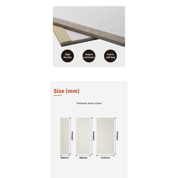 Экологически чистый перерабатываемый материал Декоративные акустические панели Ткань